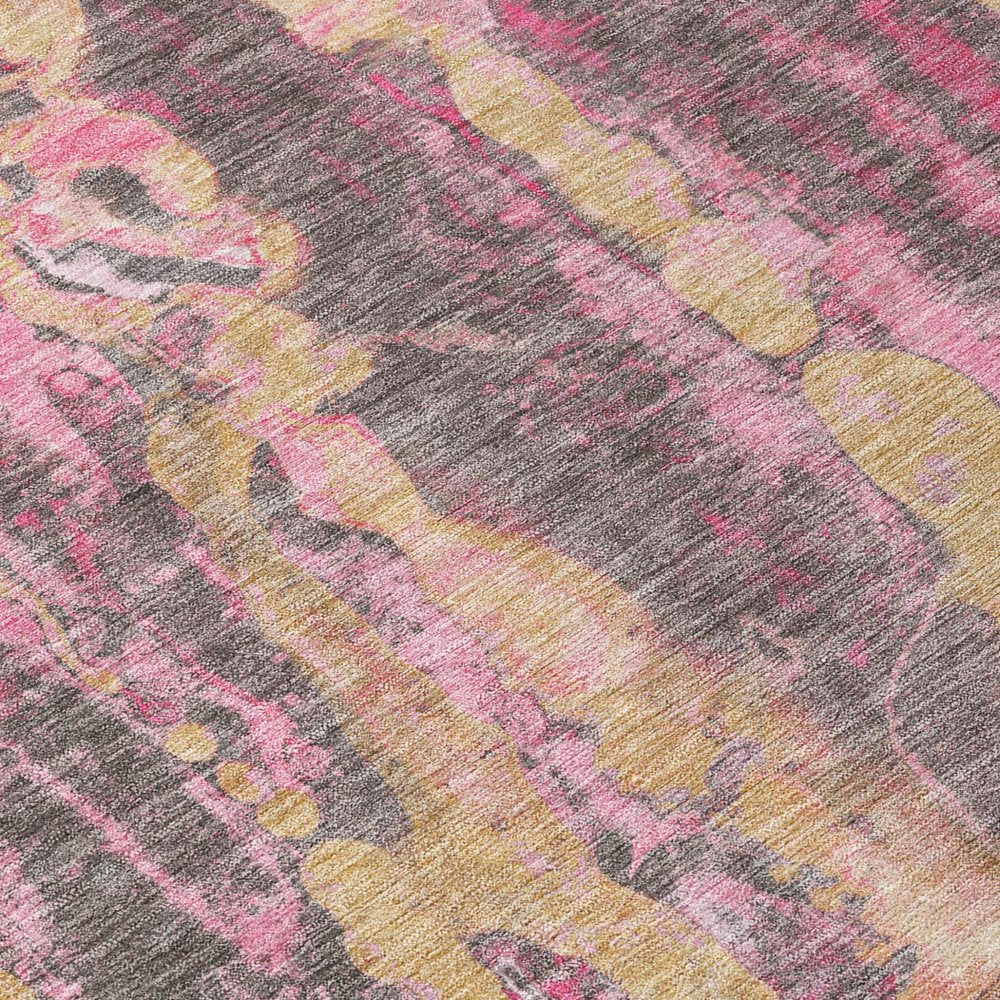 8' X 10' Blush And Wheat Abstract Washable Indoor Outdoor Area Rug HomeRoots