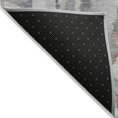 8' X 10' Copper And Gray Abstract Washable Indoor Outdoor Area Rug HomeRoots