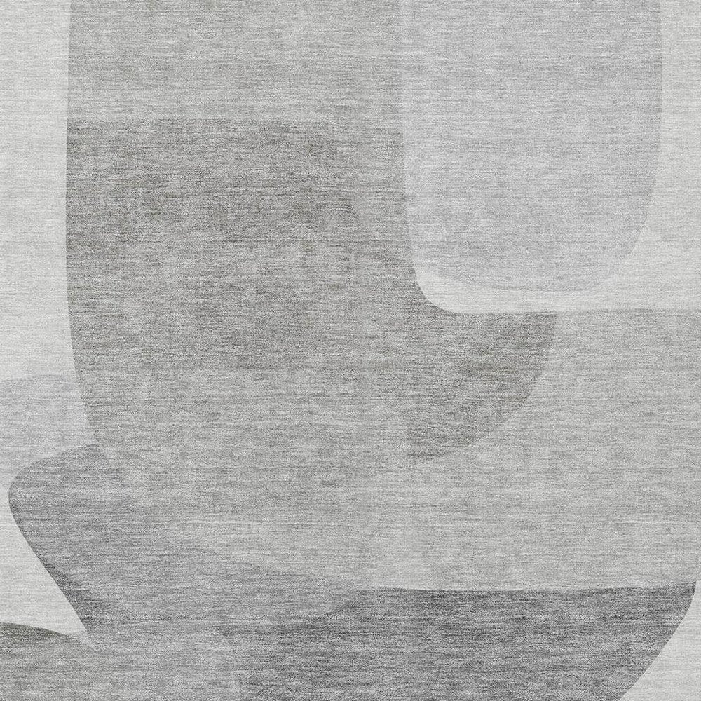 3' X 5' Linen And Gray Abstract Washable Indoor Outdoor Area Rug HomeRoots