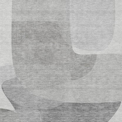 3' X 5' Linen And Gray Abstract Washable Indoor Outdoor Area Rug HomeRoots