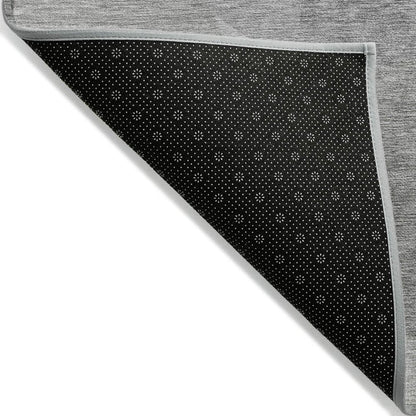 3' X 5' Linen And Gray Abstract Washable Indoor Outdoor Area Rug