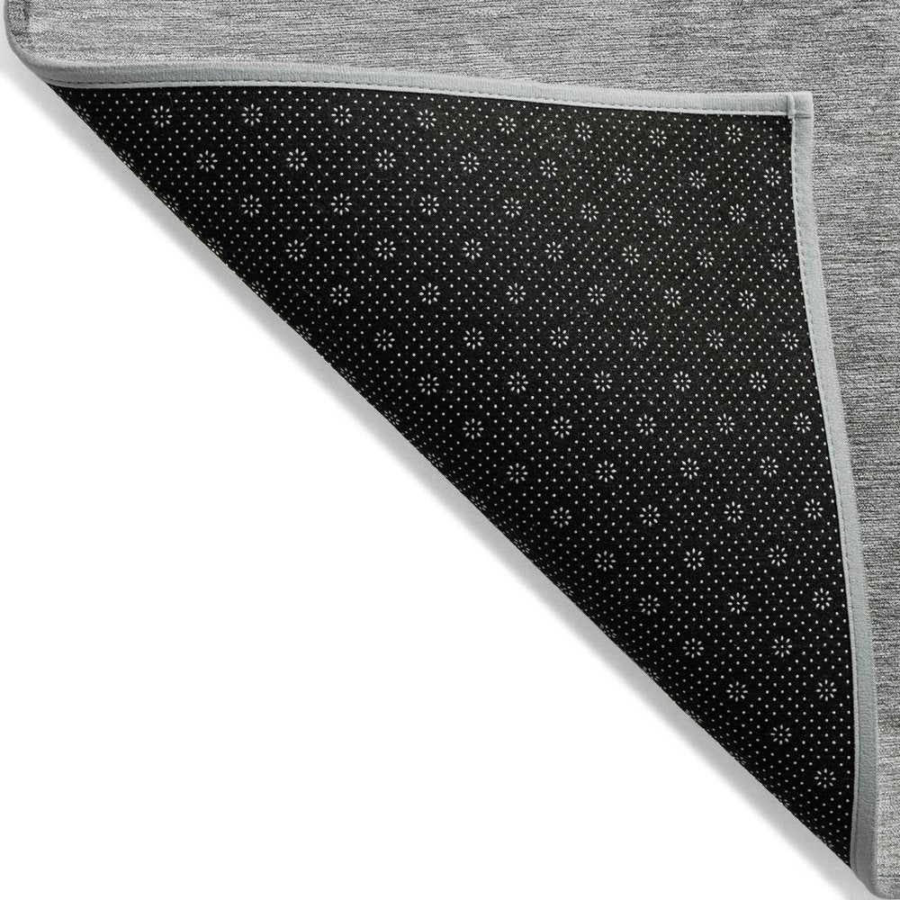 3' X 5' Linen And Gray Abstract Washable Indoor Outdoor Area Rug — view 2