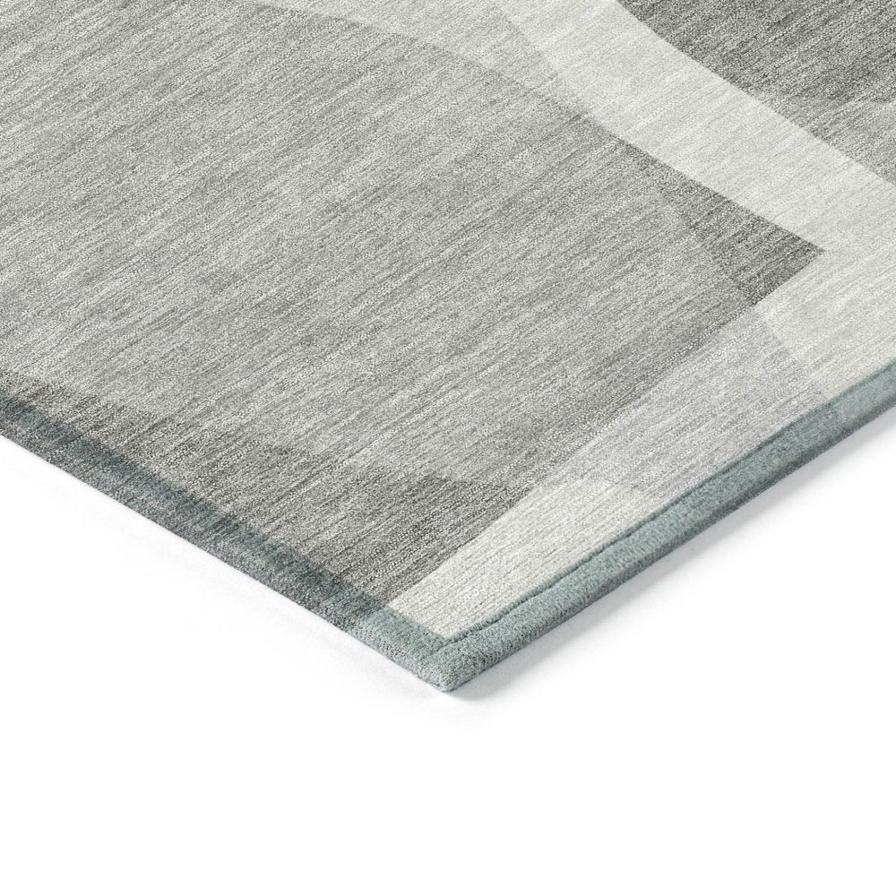 3' X 5' Linen And Gray Abstract Washable Indoor Outdoor Area Rug HomeRoots