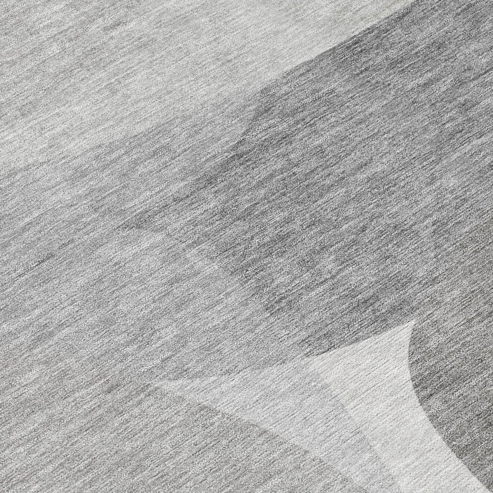 3' X 5' Linen And Gray Abstract Washable Indoor Outdoor Area Rug — view 4