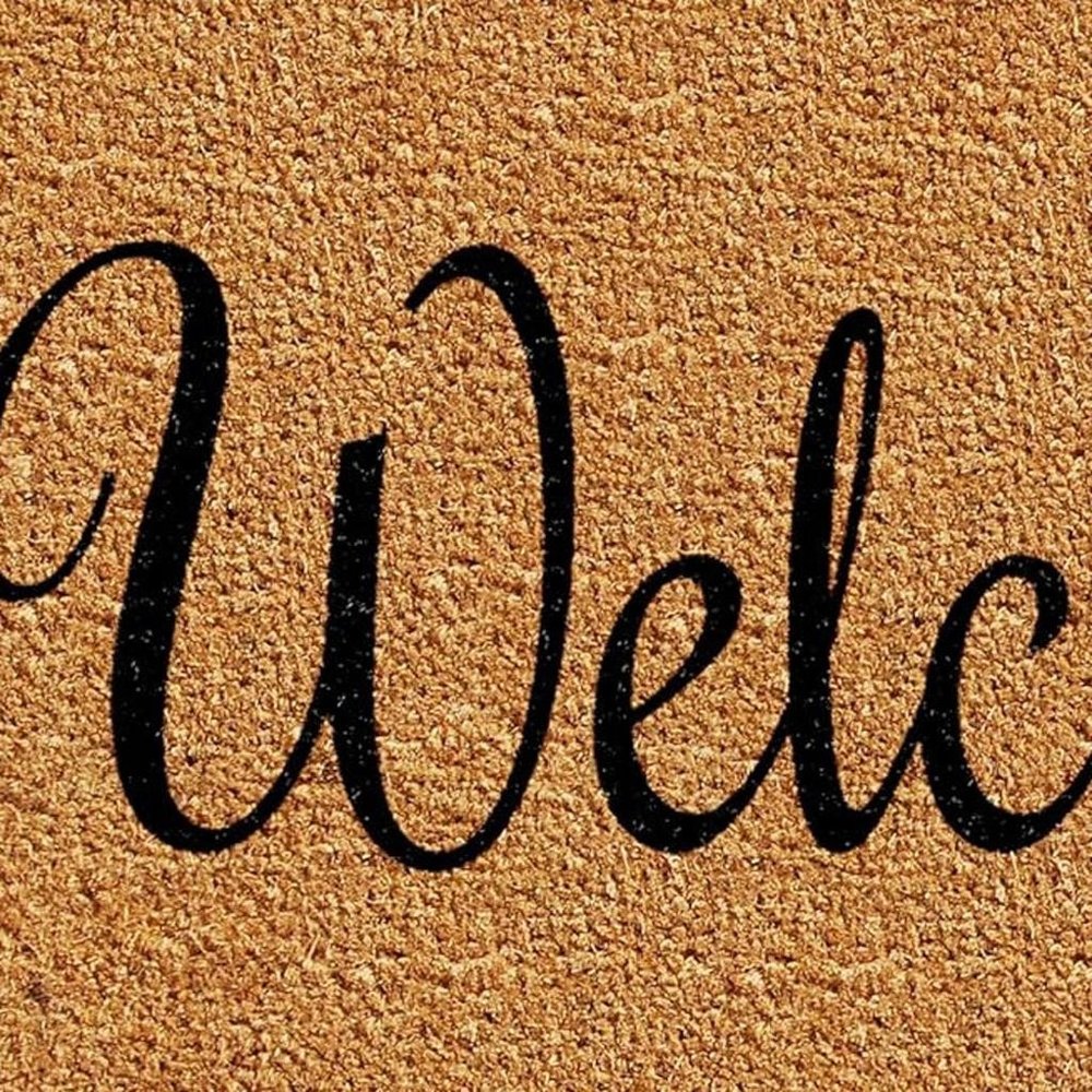 17" X 29" Natural And Black Pineapple Welcome Outdoor Coir Door Mat — view 10