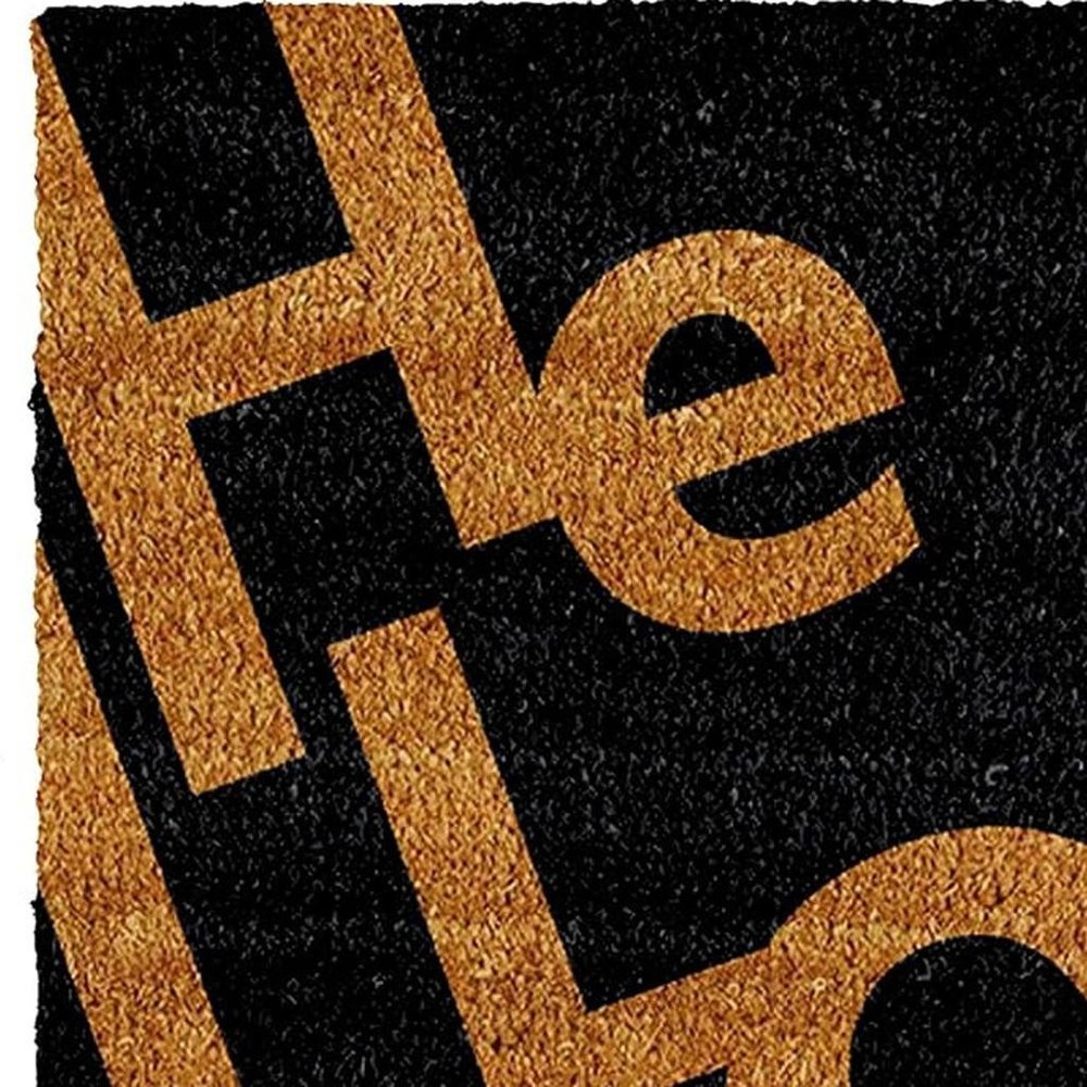 17" X 29" Black And Natural Hello Outdoor Coir Door Mat — view 4