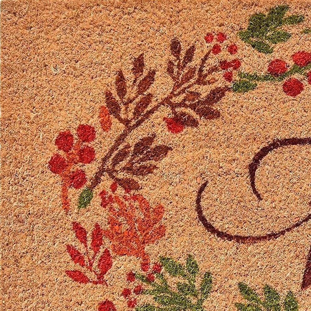 17" X 29" Natural Green And Orange Fall Leaves Coir Outdoor Door Mat — view 11