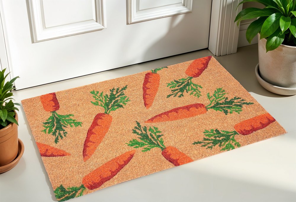 17" X 29" Natural And Orange Easter Carrots Coir Outdoor  Door Mat — view 5