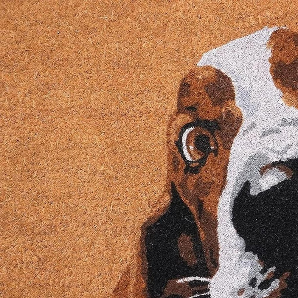 17" X 29" Natural And Red Coir Dog Outdoor Door Mat — view 3