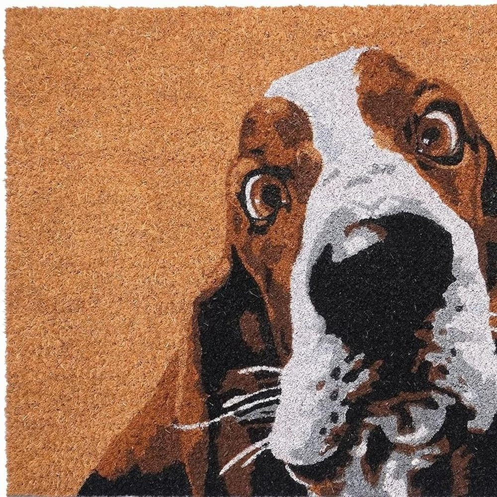 17" X 29" Natural And Red Coir Dog Outdoor Door Mat — view 4
