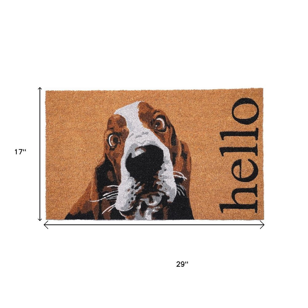 17" X 29" Natural And Red Coir Dog Outdoor Door Mat — view 5