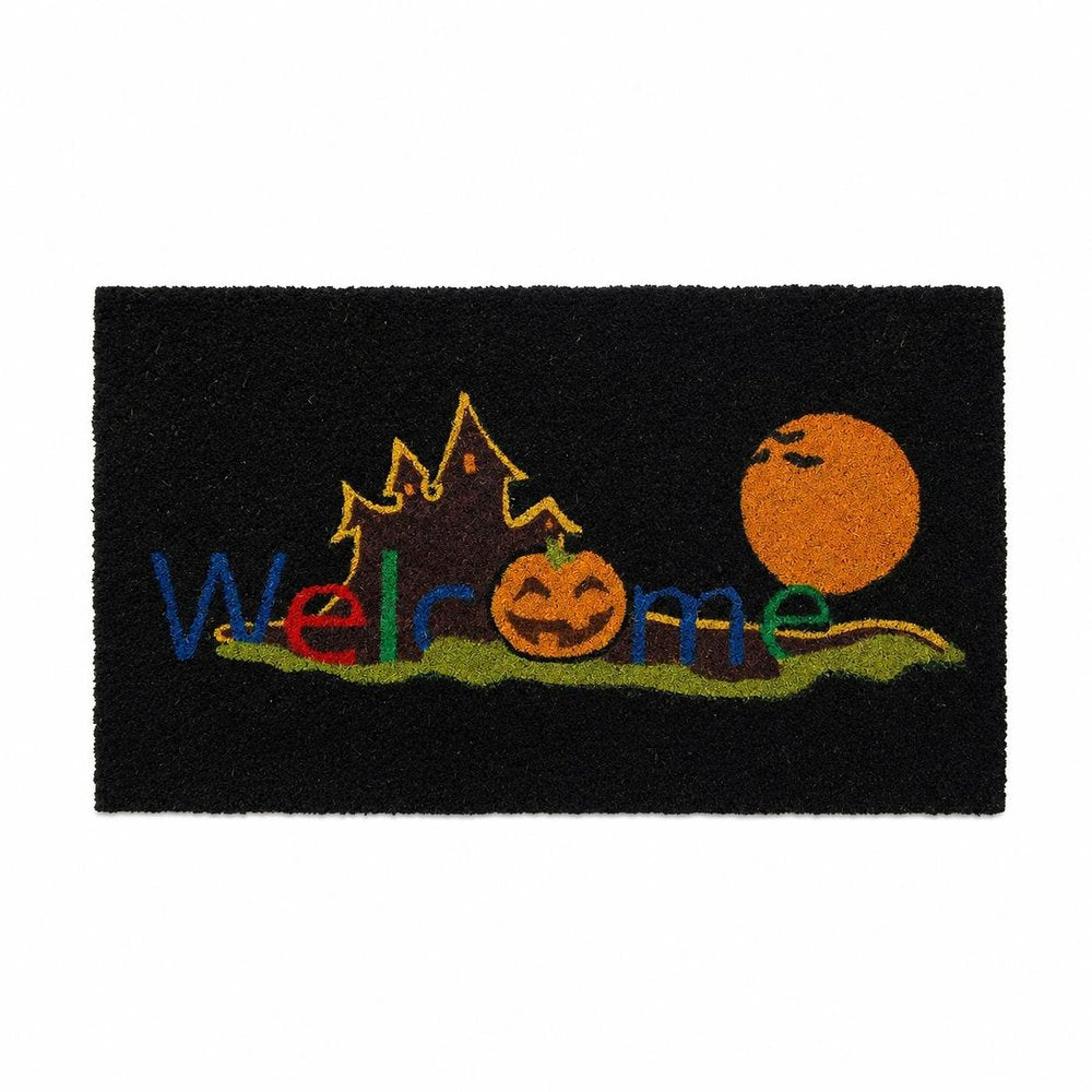 17" X 29" Black And Orange Coir Welcome Outdoor Halloween Door Mat — view 9