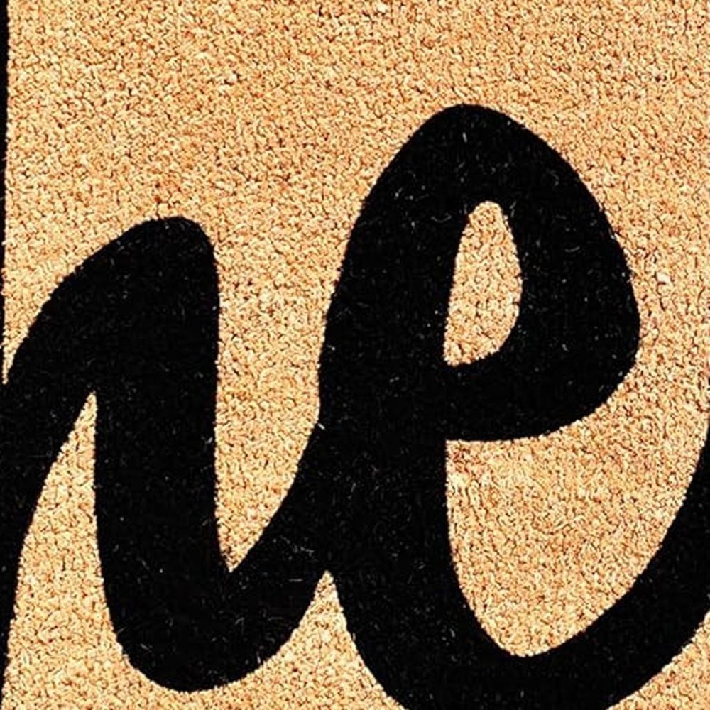 20" X 34" Natural And Black Hello Outdoor Coir Door Mat — view 12
