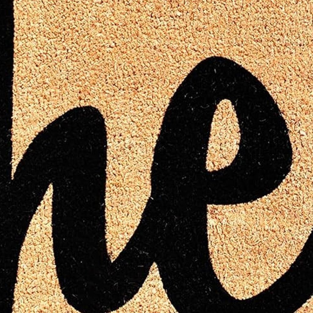 20" X 34" Natural And Black Hello Outdoor Coir Door Mat — view 3