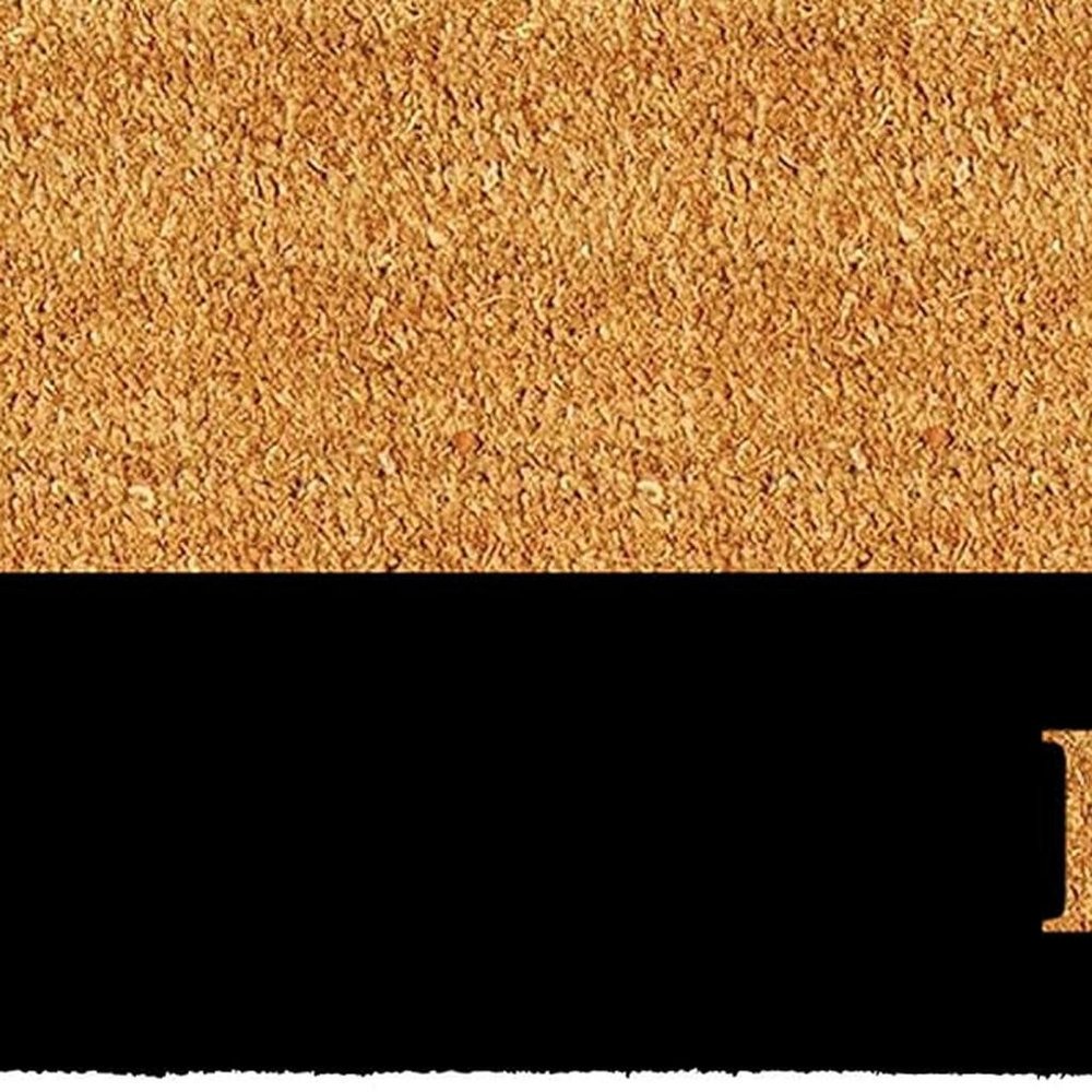 24" X 36" Natural And Black Color Block Hello Outdoor Coir Door Mat — view 13