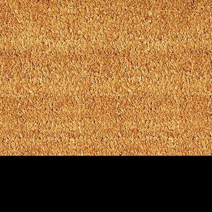 24" X 36" Natural And Black Color Block Hello Outdoor Coir Door Mat