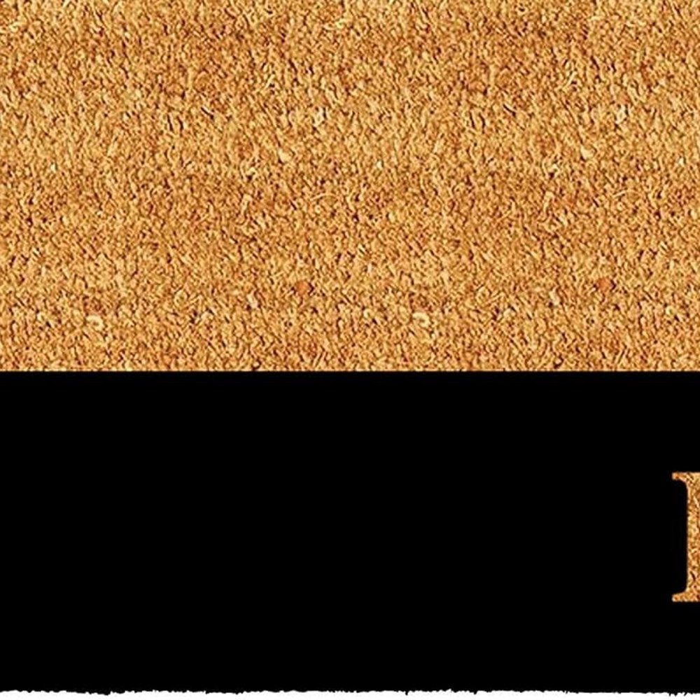 24" X 36" Natural And Black Color Block Hello Outdoor Coir Door Mat — view 7