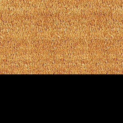 24" X 36" Natural And Black Color Block Hello Outdoor Coir Door Mat