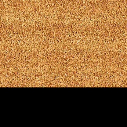 24" X 36" Natural And Black Color Block Hello Outdoor Coir Door Mat