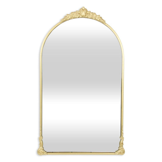 34" Gold Metal Arch Accent Mirror HomeRoots