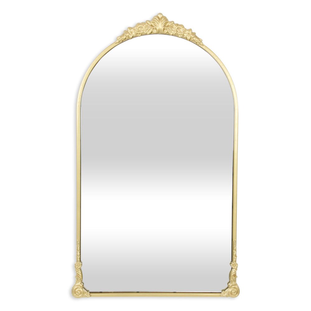 34" Gold Metal Arch Accent Mirror HomeRoots