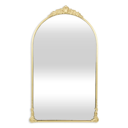 34" Gold Metal Arch Accent Mirror HomeRoots