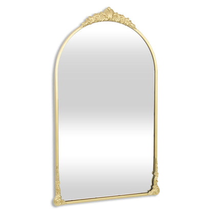 34" Gold Metal Arch Accent Mirror HomeRoots