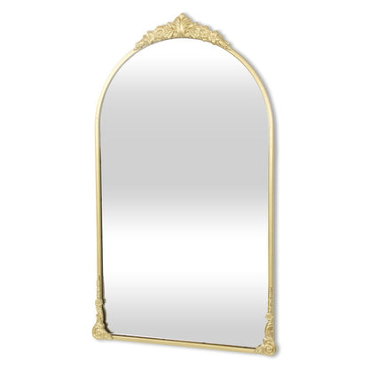 34" Gold Metal Arch Accent Mirror HomeRoots