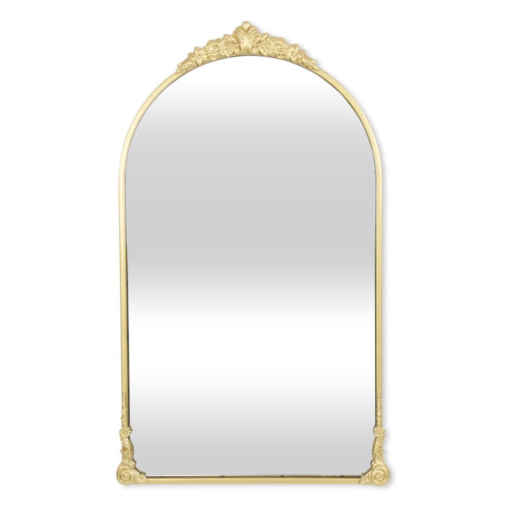 34" Gold Metal Arch Accent Mirror HomeRoots