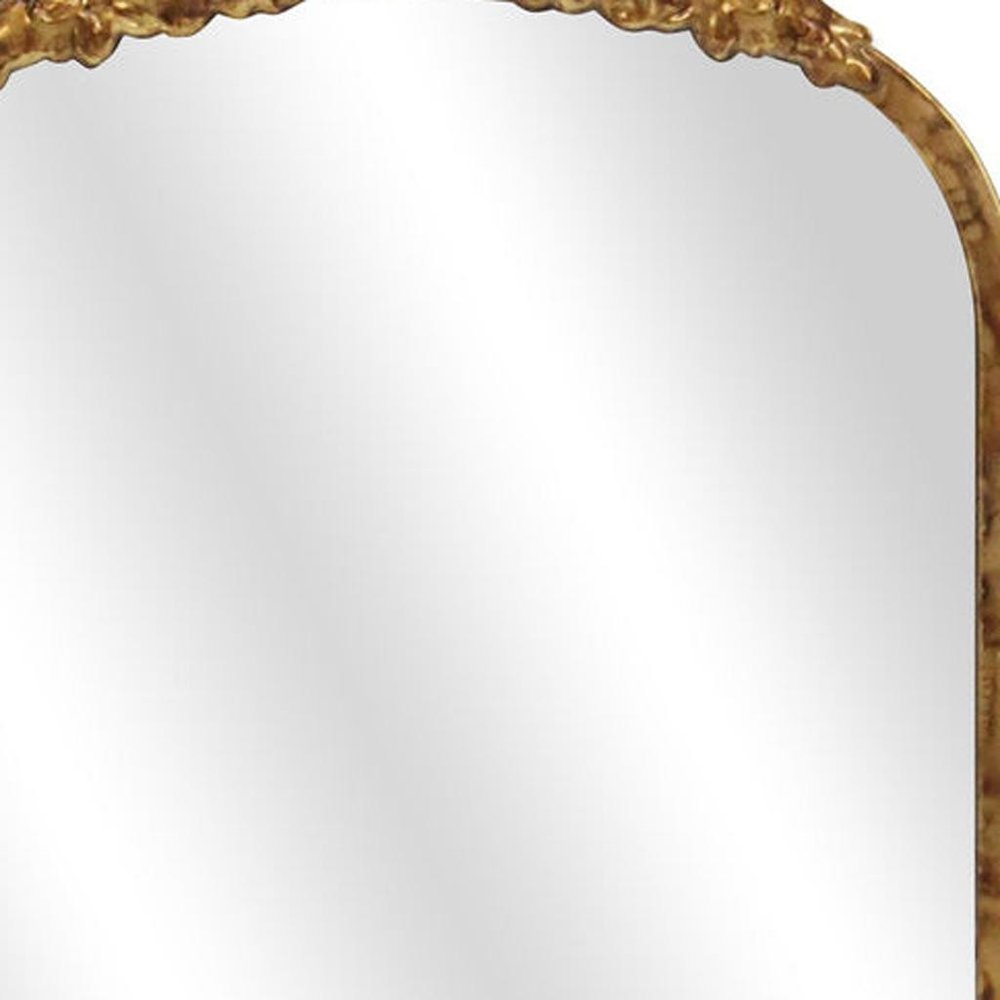 16" Gold Metal Arch Accent Mirror HomeRoots