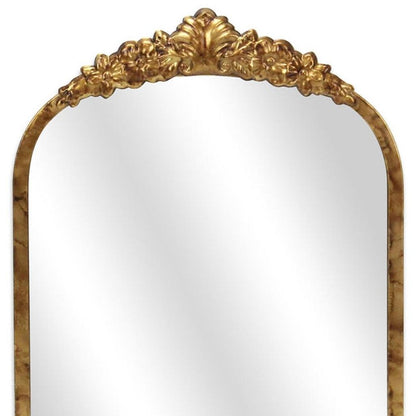 16" Gold Metal Arch Accent Mirror HomeRoots