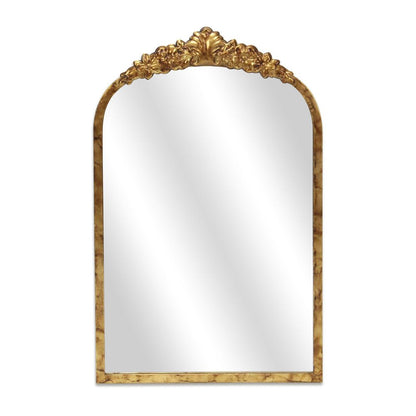 16" Gold Metal Arch Accent Mirror HomeRoots