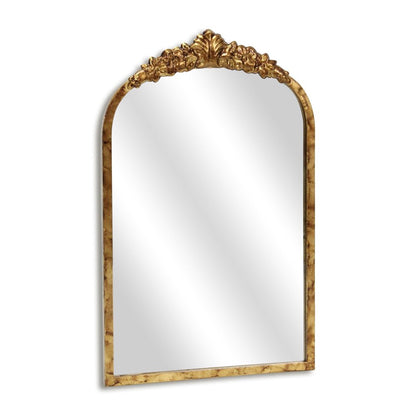 16" Gold Metal Arch Accent Mirror HomeRoots