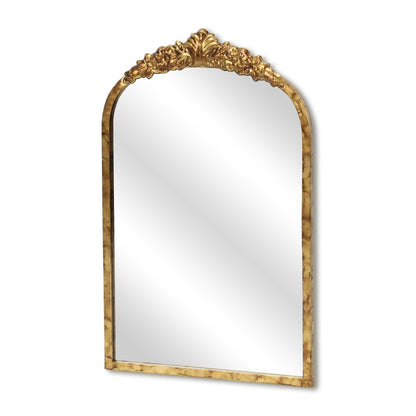 16" Gold Metal Arch Accent Mirror HomeRoots