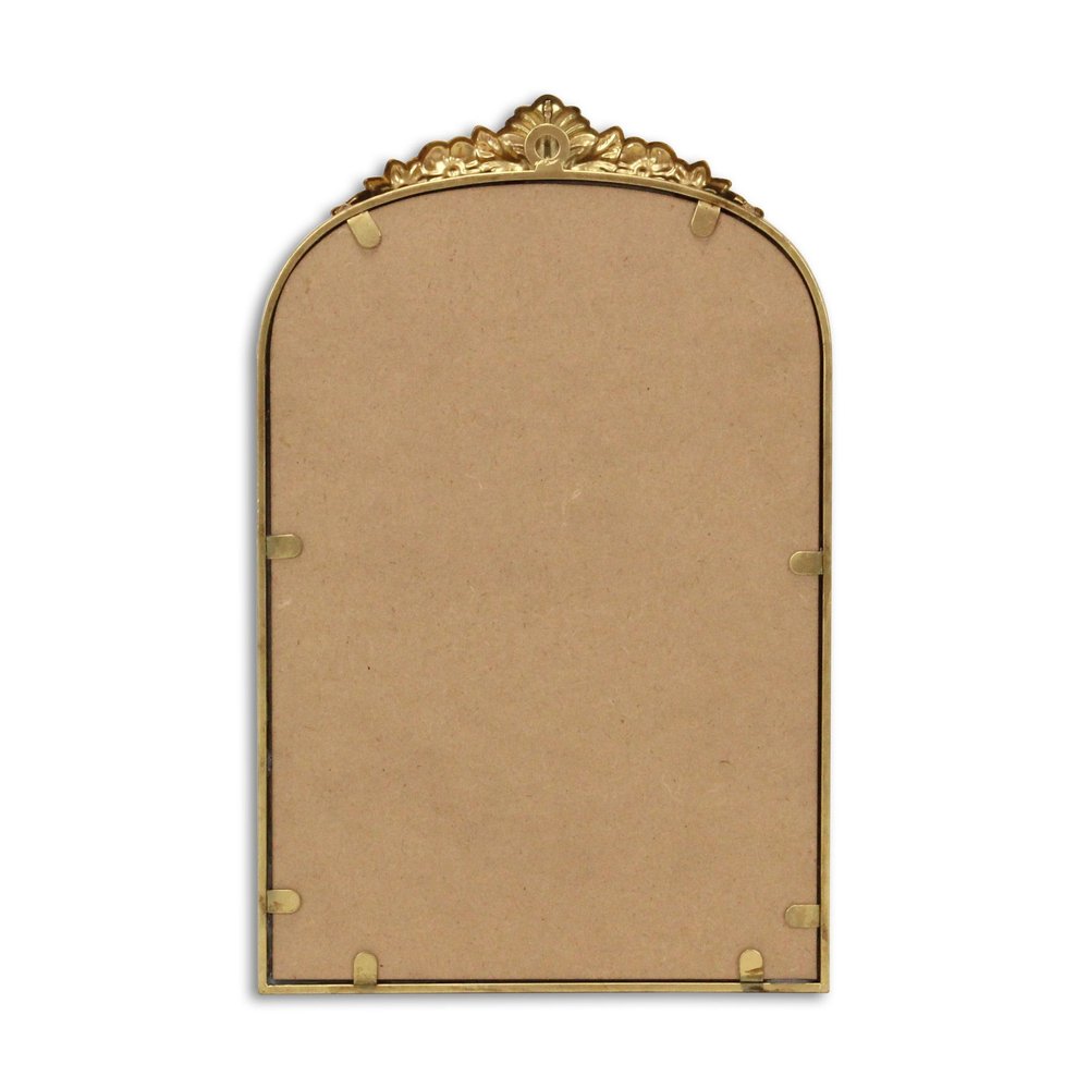 16" Gold Metal Arch Accent Mirror HomeRoots