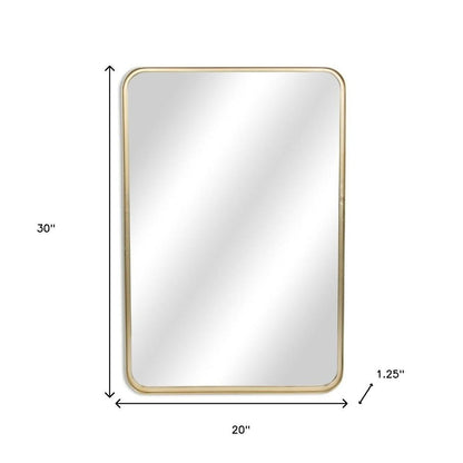 30" Gold Metal Accent Mirror HomeRoots