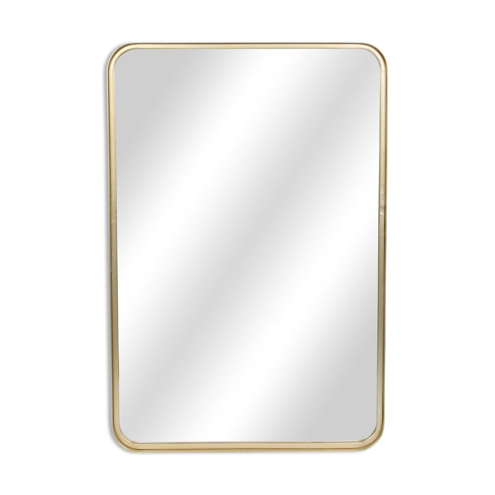 30" Gold Metal Accent Mirror HomeRoots