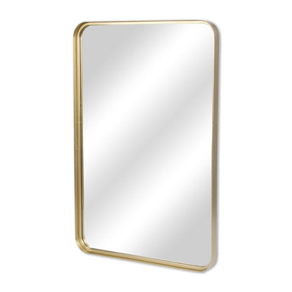 30" Gold Metal Accent Mirror HomeRoots