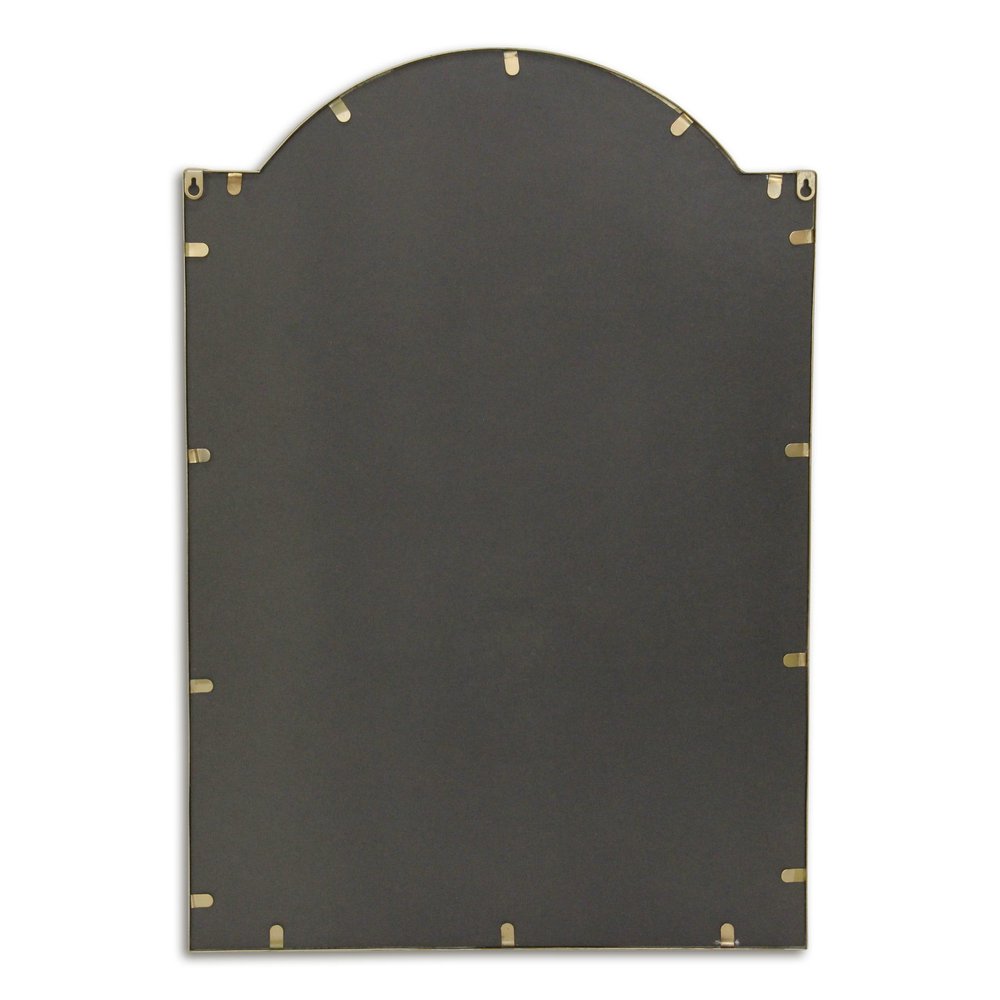 32" Gold Metal Beaded Arch Accent Mirror HomeRoots