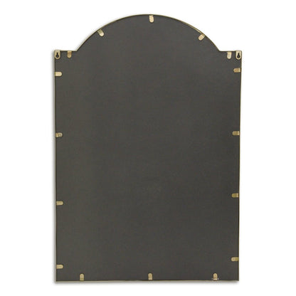 32" Gold Metal Beaded Arch Accent Mirror HomeRoots