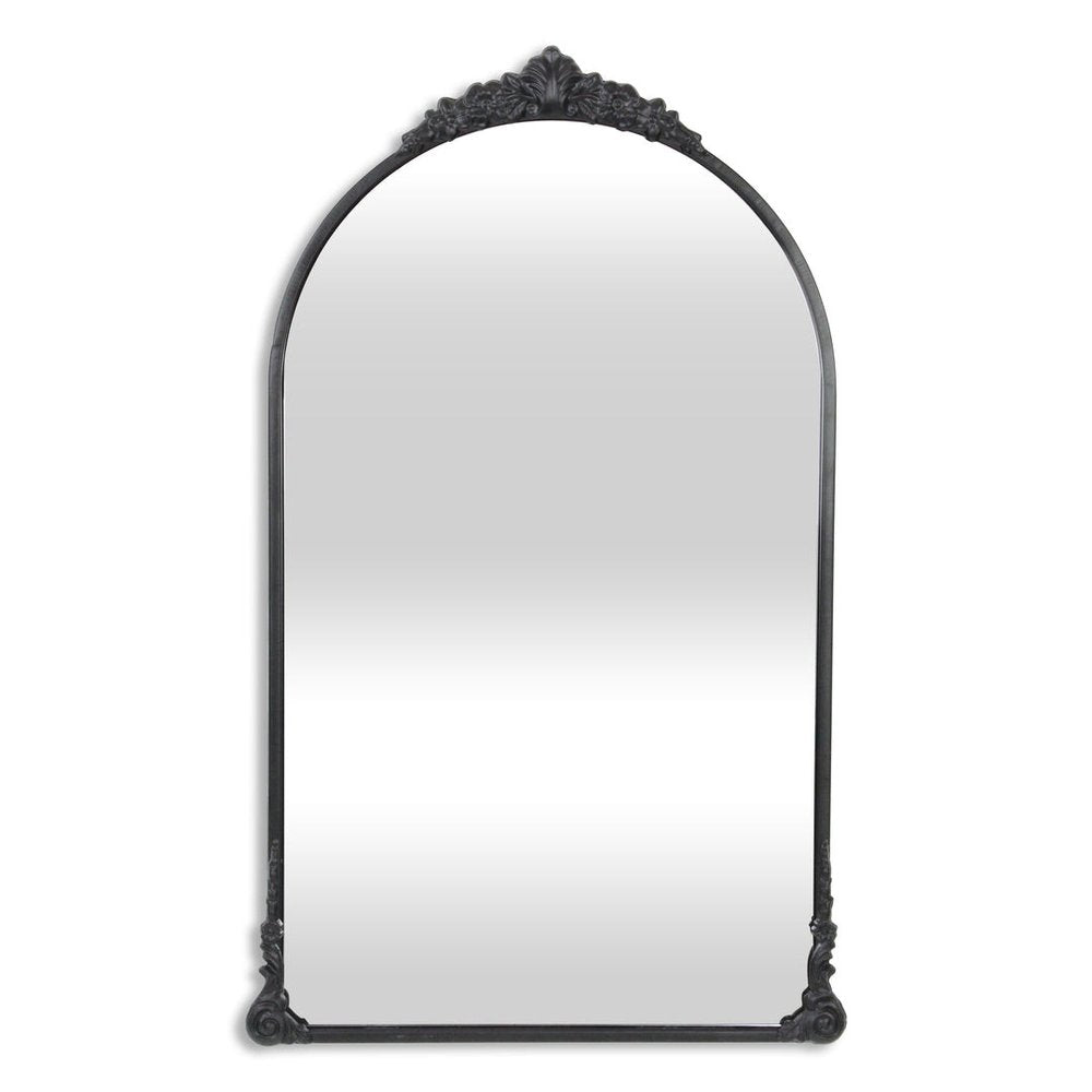 34" Black Metal Arch Accent Mirror — view 2