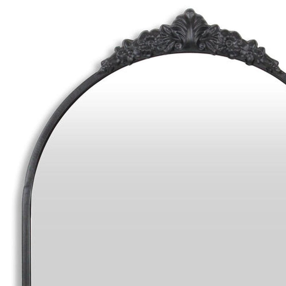 34" Black Metal Arch Accent Mirror — view 7