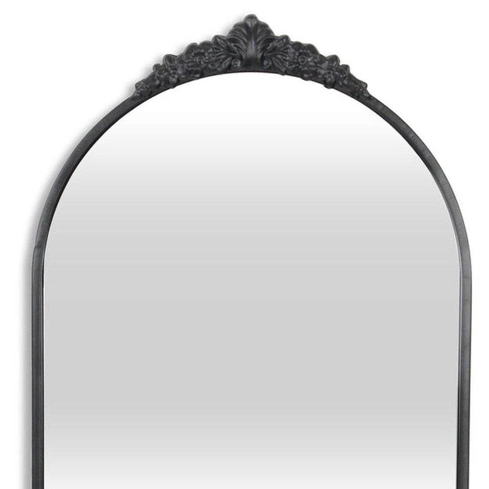 34" Black Metal Arch Accent Mirror — view 8
