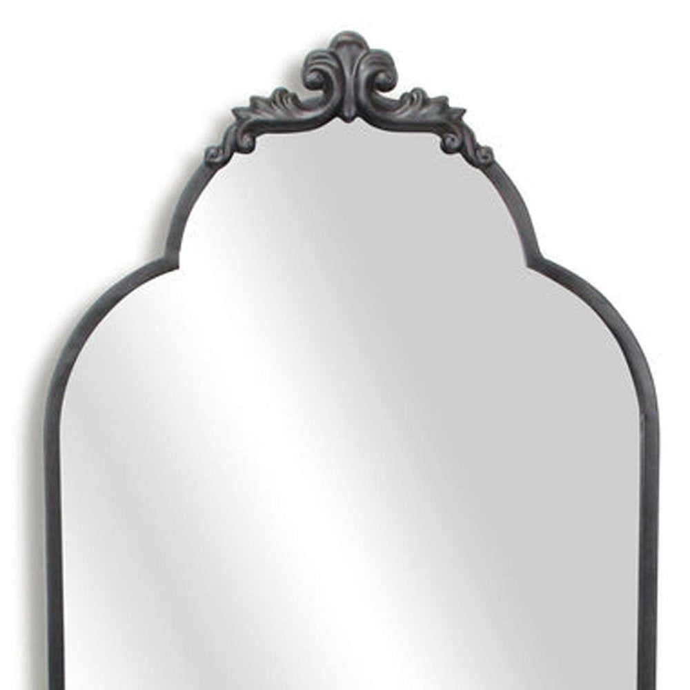 65" Black Metal Arch Full Length Hanging Mirror HomeRoots