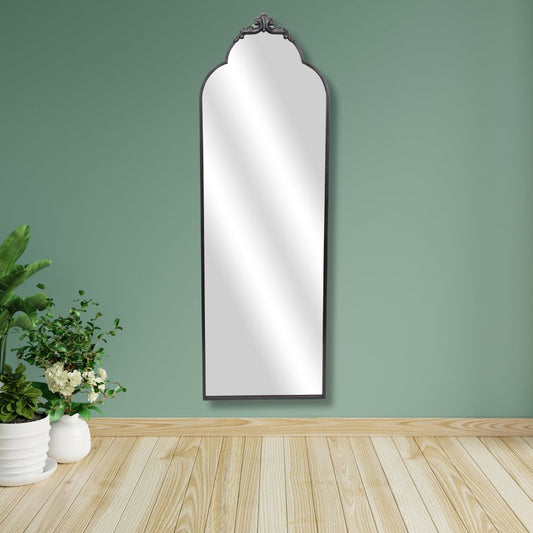 65" Black Metal Arch Full Length Hanging Mirror HomeRoots