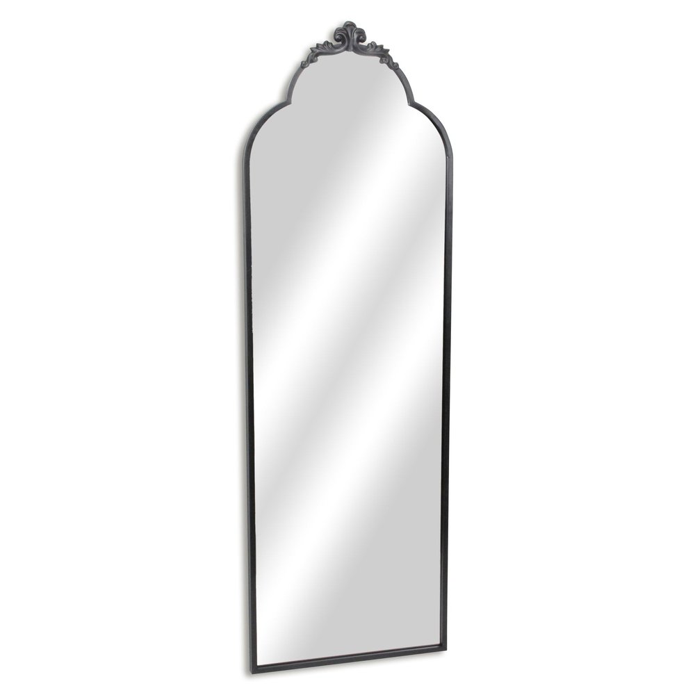 65" Black Metal Arch Full Length Hanging Mirror HomeRoots