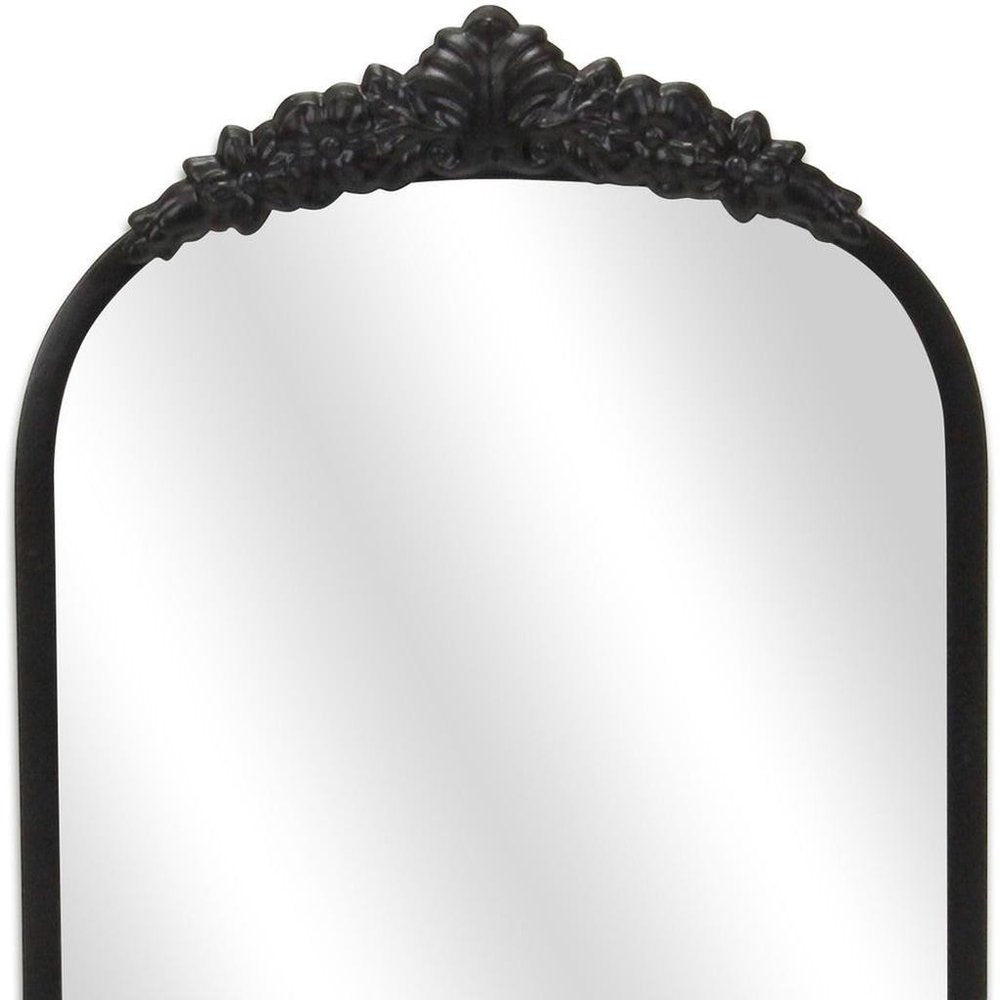 16" Black Metal Arch Accent Mirror HomeRoots
