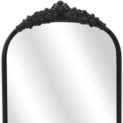 16" Black Metal Arch Accent Mirror HomeRoots