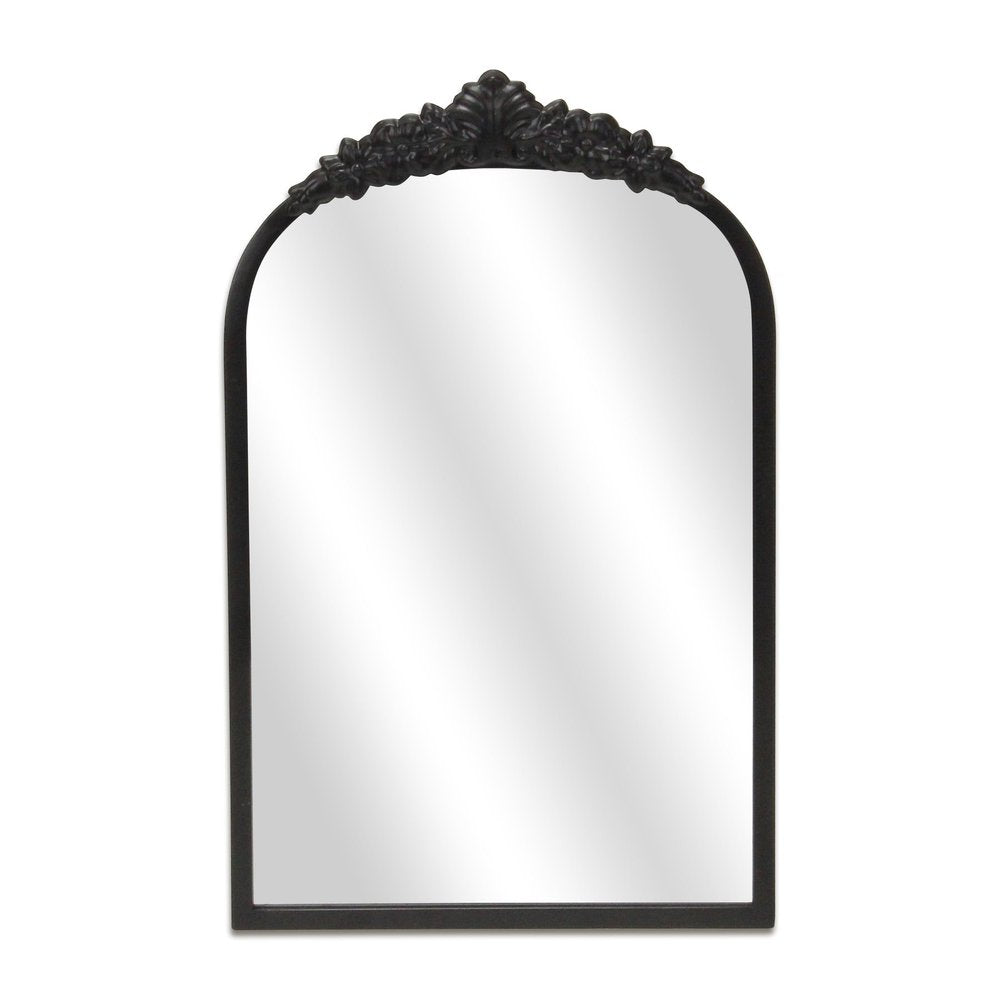 16" Black Metal Arch Accent Mirror HomeRoots
