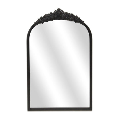 16" Black Metal Arch Accent Mirror HomeRoots